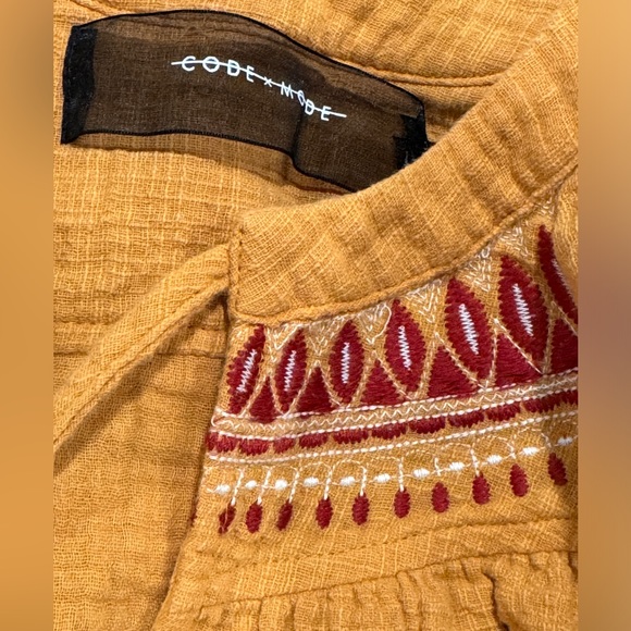 Code x Mode Embroidered Tiered Dress Orange size large tunic #tunic - Picture 5 of 6